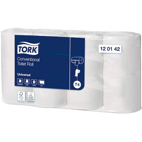 Tork Toalettpapper, Universell T4, rulle, 1-lagers, 10,4 cm x 56 m, naturfärg