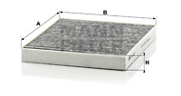 Kupéfilter MANN-FILTER CUK 2227