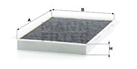 Kupéfilter MANN-FILTER CUK 3569