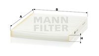 Kupéfilter MANN-FILTER CU 2129