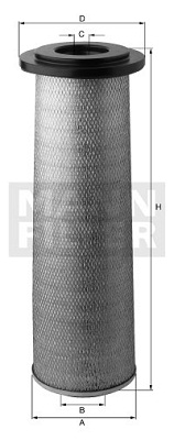 Sekundärluftfilter MANN-FILTER CF 20 001
