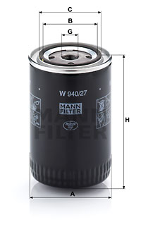 Oljefilter MANN-FILTER W 940/27
