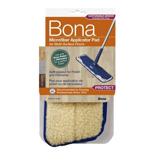 BONA Påstrykningssvamp för moppar i mikrofiber, gul, 246 x 136 x 18 mm