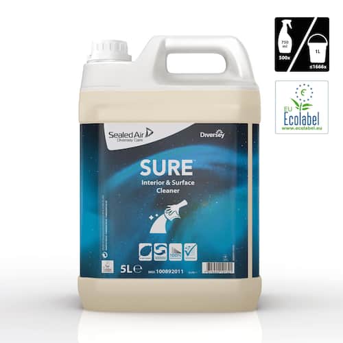 SURE® SURE Interiör- och ytrengöring, växtbaserad och 100 % nedbrytbar, 5 l