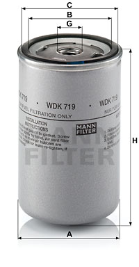 Bränslefilter MANN-FILTER WDK 719