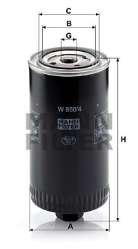 Oljefilter MANN-FILTER W 950/4