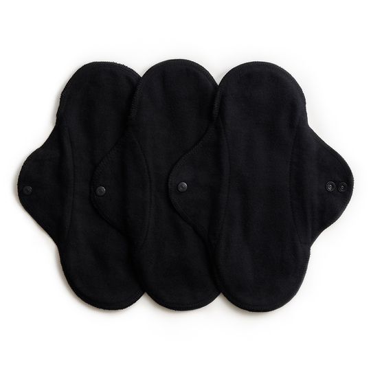 Imse Ekologiska Tygbindor Classic dag/normal, 3-pack Black