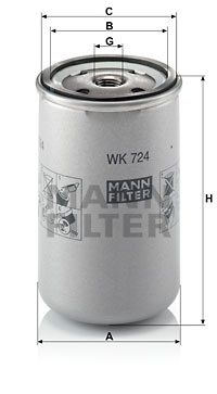 Bränslefilter MANN-FILTER WK 724