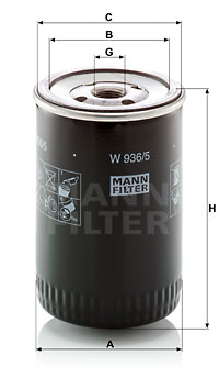 Oljefilter MANN-FILTER W 936/5