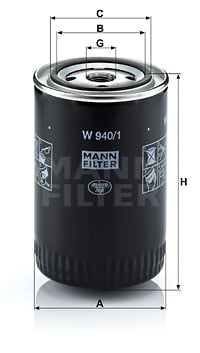 Oljefilter MANN-FILTER W 940/1