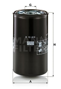 Filter, drifthydraulik MANN-FILTER W 13 010