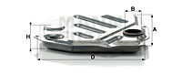 Hydraulikfilter, automatväxel MANN-FILTER H 2014 x KIT