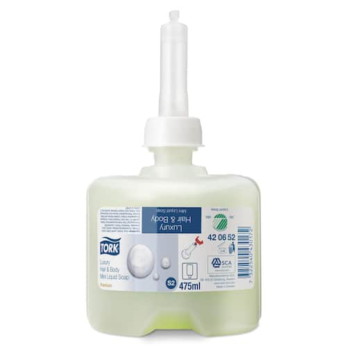Tork Tvål Premium S2 Luxury Hair&Body grön 475ml