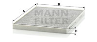 Kupéfilter MANN-FILTER CUK 3042