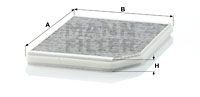 Kupéfilter MANN-FILTER CUK 2525