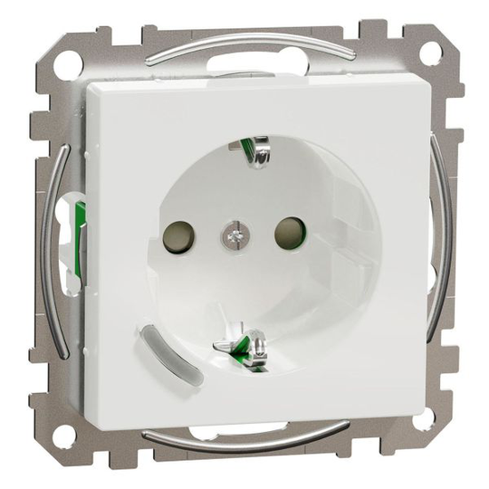 Schneider Electric Wiser WDE002172 Vägguttag 1-vägs, Zigbee Vit