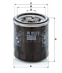 Oljefilter MANN-FILTER W 6025