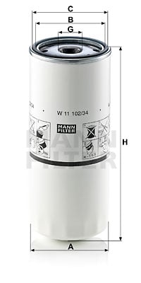 Oljefilter MANN-FILTER W 11 102/34
