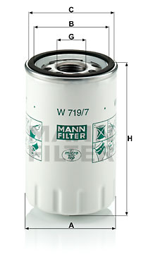 Oljefilter MANN-FILTER W 719/7