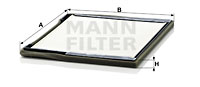 Kupéfilter MANN-FILTER CU 3136