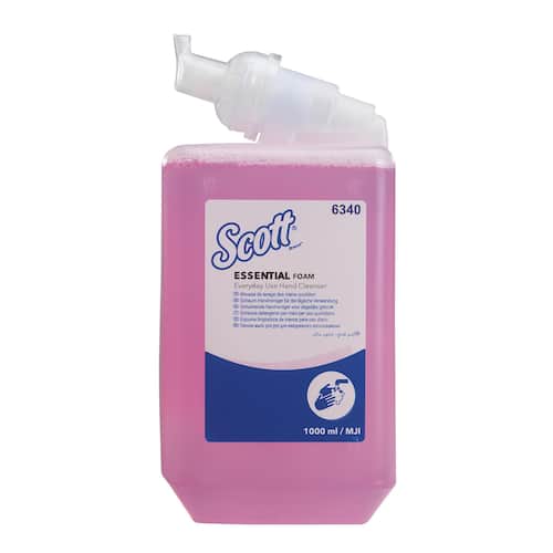 SCOTT® ESSENTIAL Handtvålskassett, lyxig, löddrande, för daglig användning, 1 l, rosa