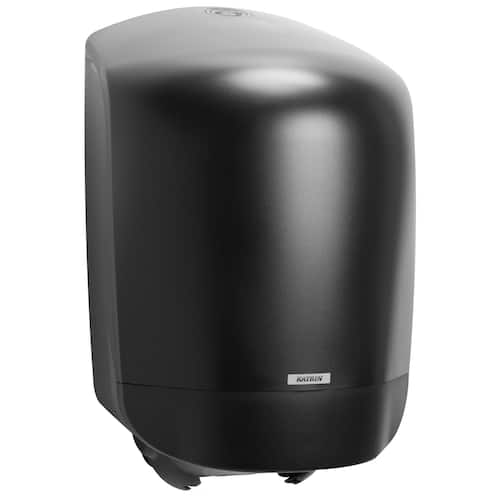 KATRIN Dispenser Inclusive M, för centrummatade pappershanddukar, manuell, plast, svart, 403 x 263 x 240 mm