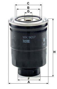 Bränslefilter MANN-FILTER WK 9057 z