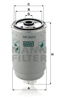 Bränslefilter MANN-FILTER WK 842/2