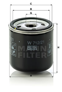 Oljefilter MANN-FILTER W 712/21
