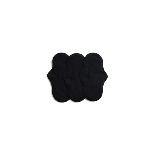 Imse Ekologiska Tygbindor Active Dag/normal, 3-pack Black