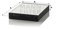 Kupéfilter MANN-FILTER CU 2647