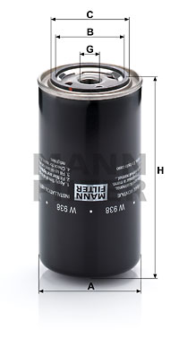 Oljefilter MANN-FILTER W 938