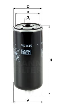 Bränslefilter MANN-FILTER WK 854/2