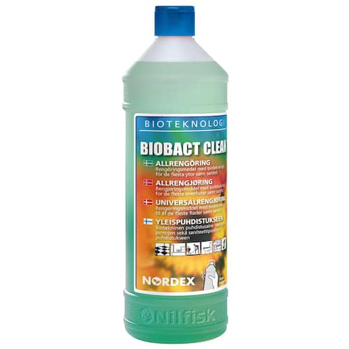 NORDEX Allrengöring Biobact Cleaner för toaletter och badrum, parfymerad, ljusgrön, 1l