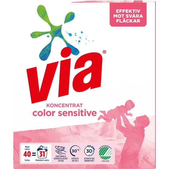 via Color Sensitive Tvättmedel 1500 g