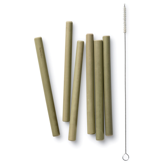 Bambu Home Ekologiska Sugrör Bambu - Korta, 6 st + Diskborste