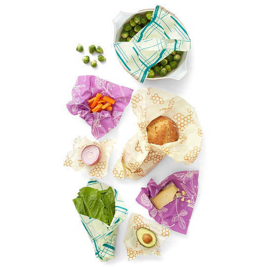 Bee's Wrap Naturligt Folie Variety Pack - Honeycomb, Clover & Geometric, 7 st