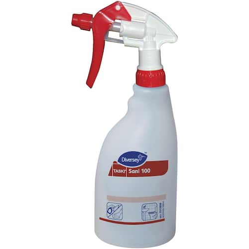 Taski Sprayflaska för kemiska lösningar, Sani 100 W1b-etikett