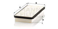 Kupéfilter MANN-FILTER CU 3564