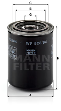 Oljefilter MANN-FILTER WP 928/84