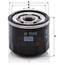 Oljefilter MANN-FILTER W 7069