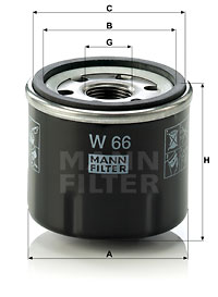 Oljefilter MANN-FILTER W 66