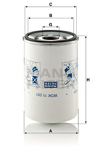 Bränslefilter MANN-FILTER WDK 11 001