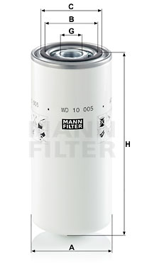 Filter, drifthydraulik MANN-FILTER WD 10 005