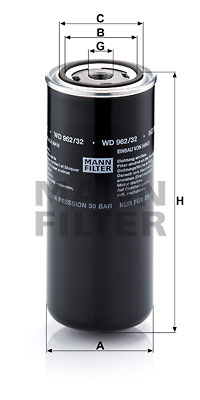Oljefilter MANN-FILTER WD 962/32