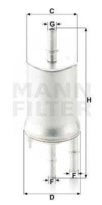 Bränslefilter MANN-FILTER WK 6015