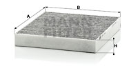 Kupéfilter MANN-FILTER CUK 2141