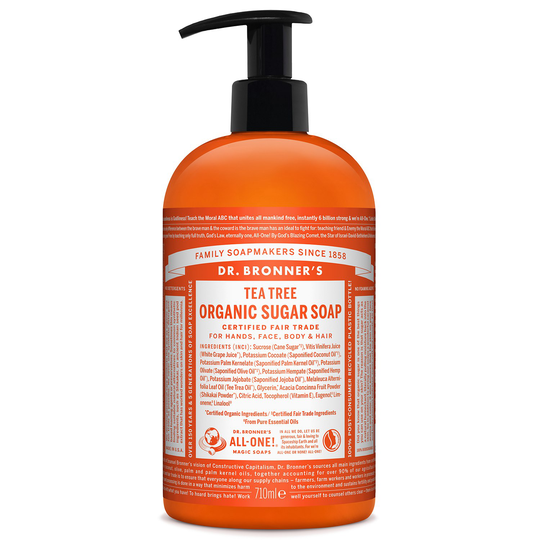 Dr. Bronner’s Organic Sugar Soap Tea Tree 710 ml