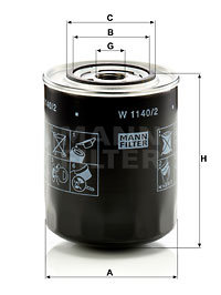 Oljefilter MANN-FILTER W 1140/2