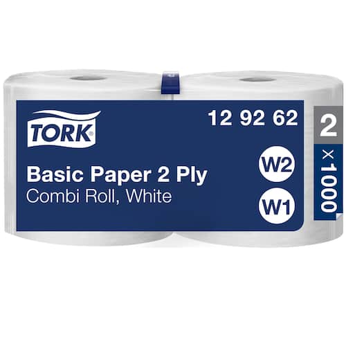 Tork Torkrulle Basic W1/2 vit 2-lags
